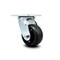 Service Caster 4 Inch Rubber on Steel Swivel Caster with Roller Bearing and Swivel Lock SCC SCC-30CS420-RSR-BSL - alternate 1